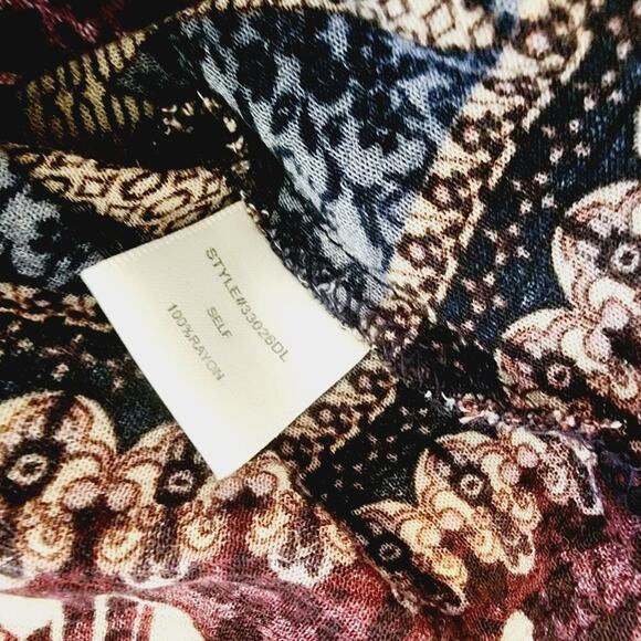 SKIES ARE BLUE BROWN/BLUE TUNIC WITH ELEPHANTS SIZE MED - Picture 7 of 7